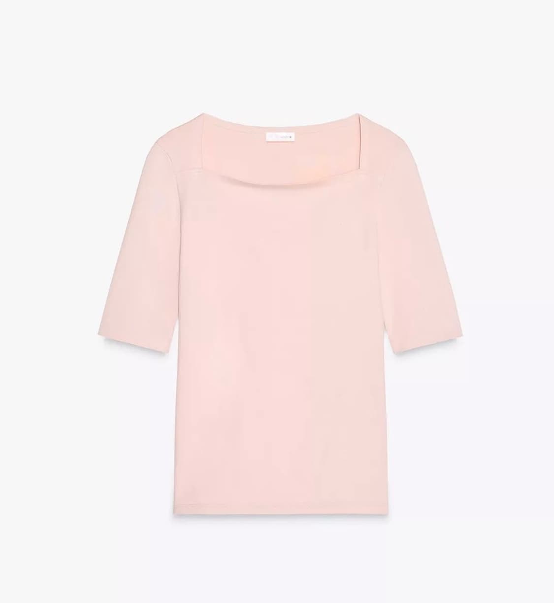 ZARA 자라 스퀘어넥 티셔츠 핑크 상품이미지3