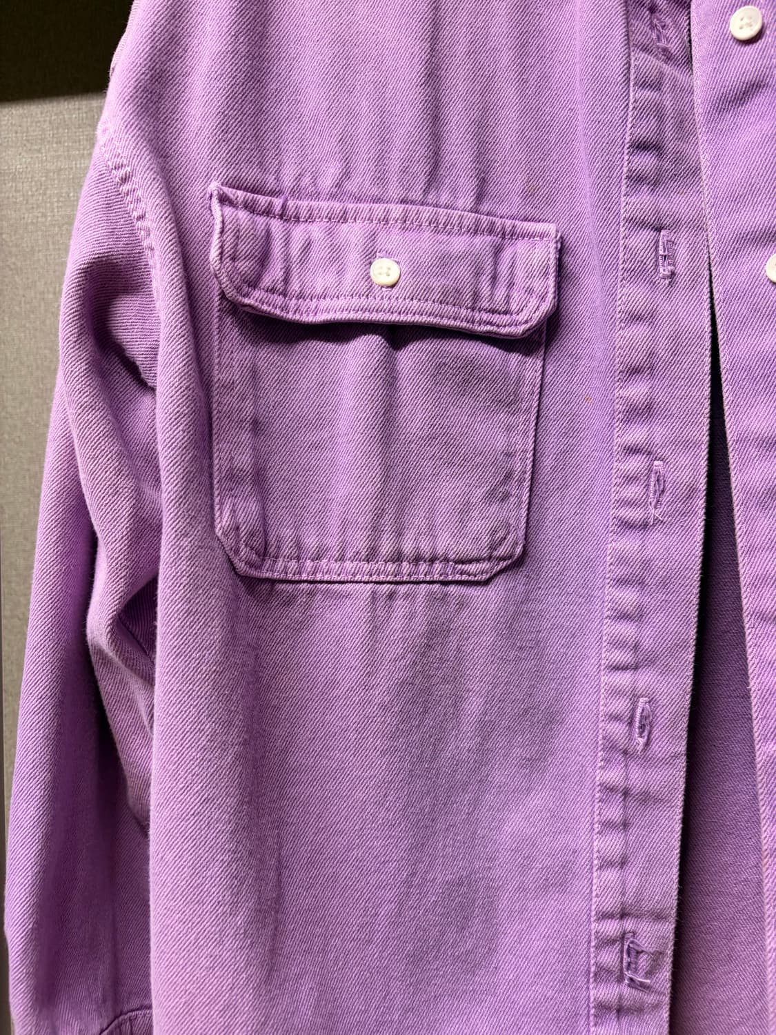 Bershka 퍼플 데님 셔츠 아우터 상품이미지3