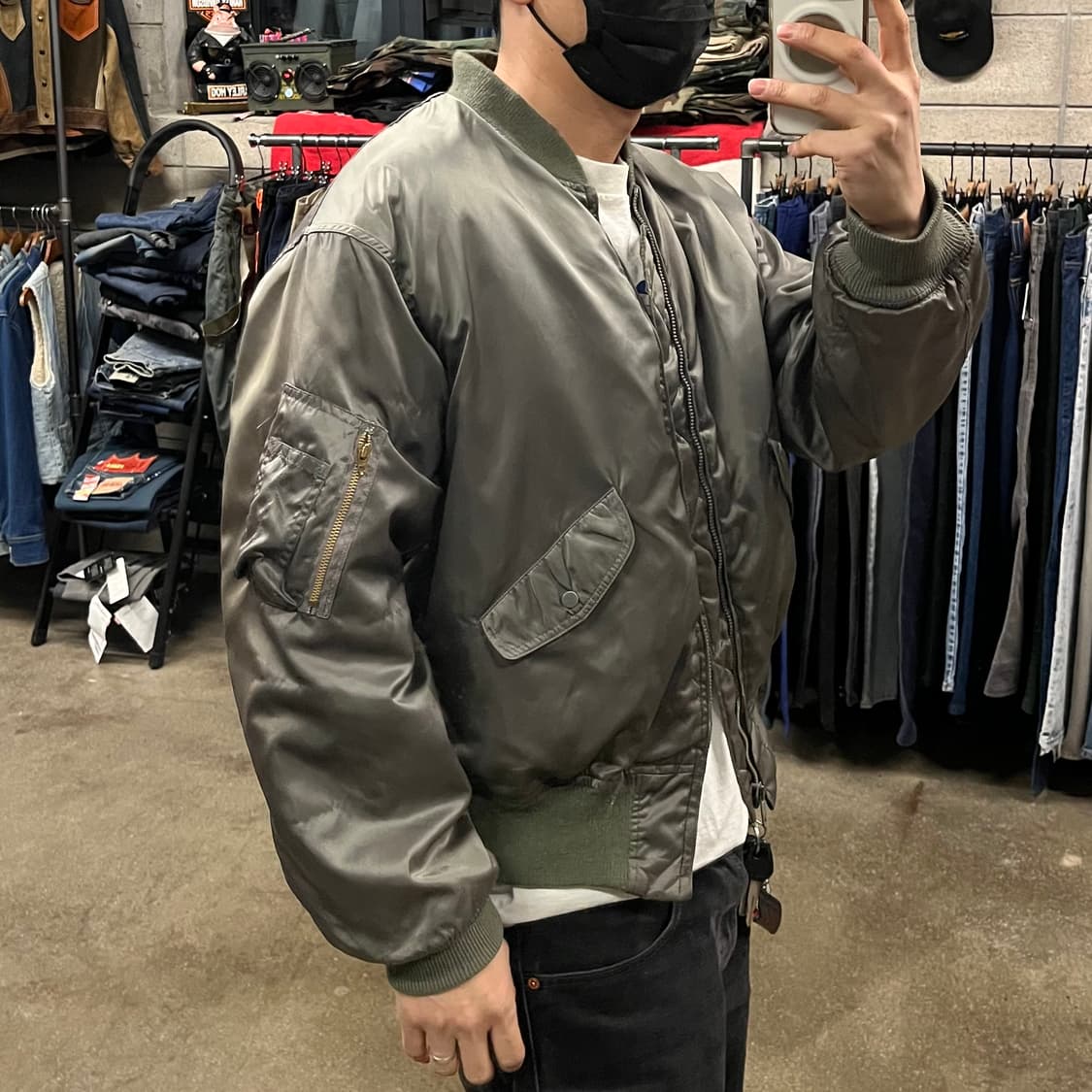 90s 휴스턴 ma-1 플라이트 자켓 (105) 상품이미지9
