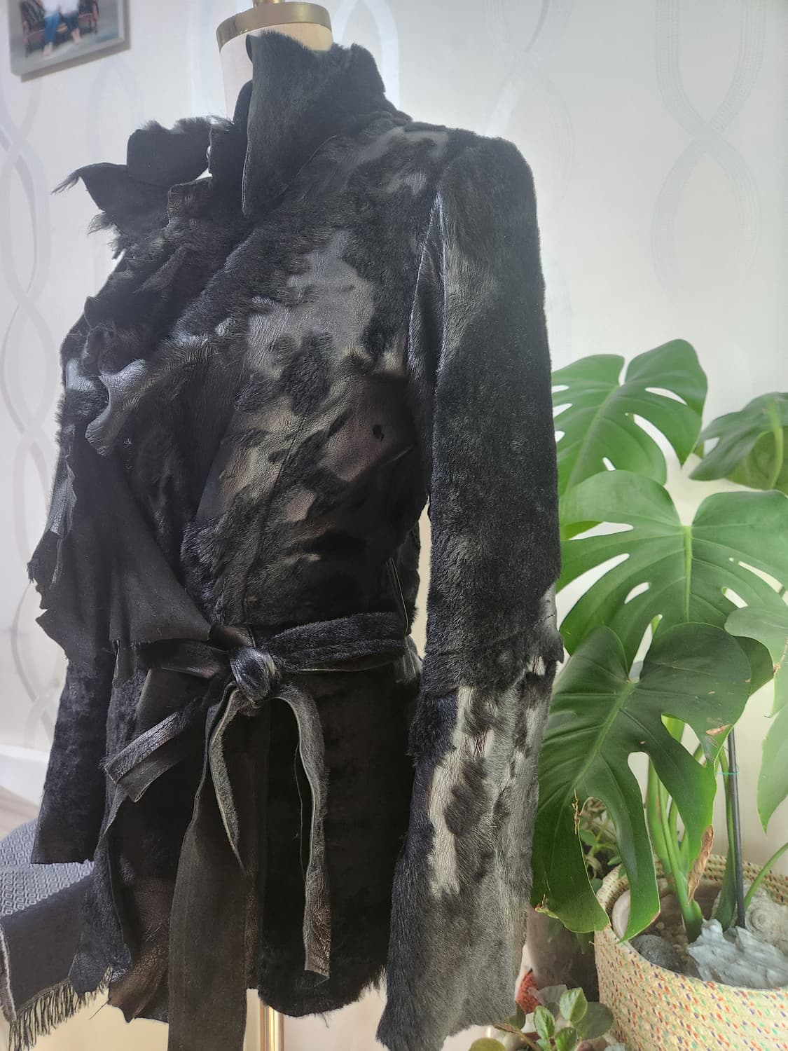 오브제 블랙 양피 퍼  자켓 상품이미지4