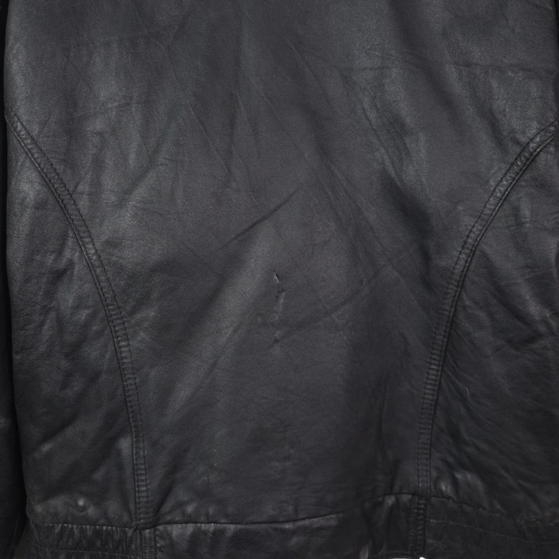 페이즐리 라이닝 블랙 램스킨 레더 봄버 자켓 L 상품이미지5