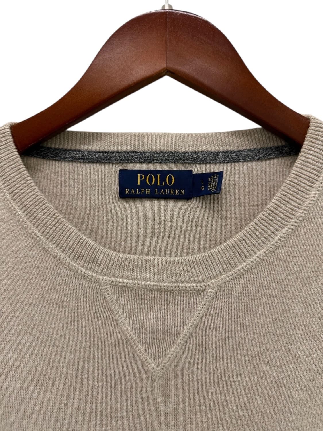 폴로 니트 롱슬리브 오트밀베이지 (L~XL) 상품이미지3