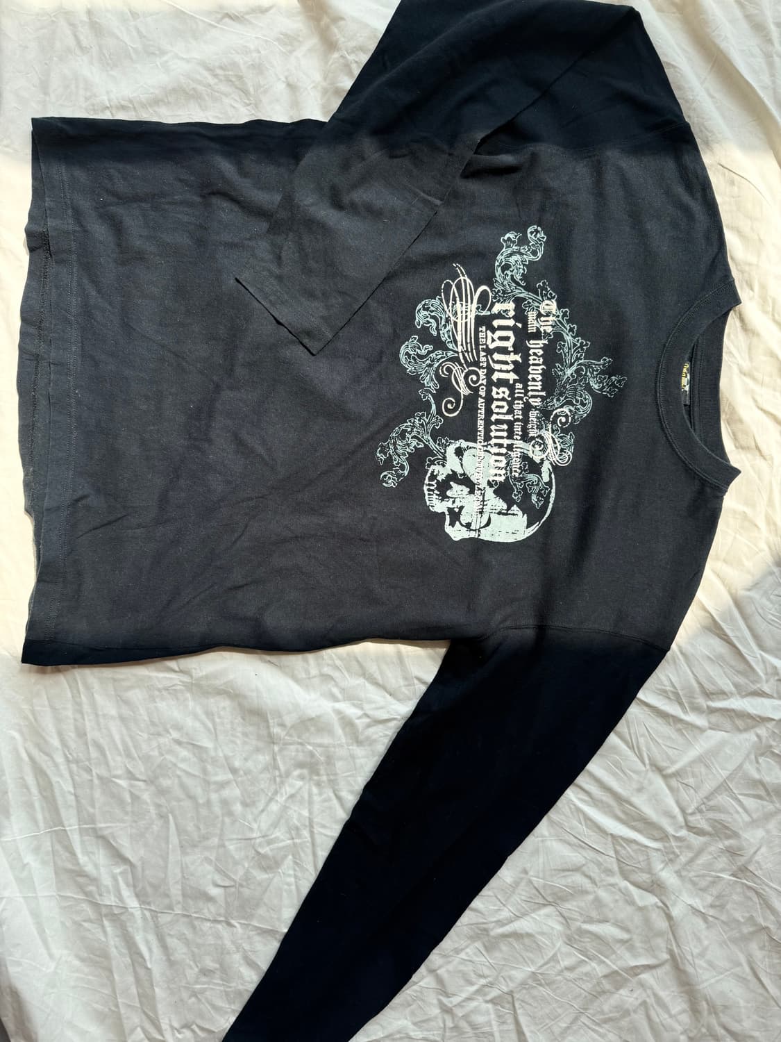 빈티지 스컬 그래픽 티셔츠 블랙 스트릿 y2k 상품이미지4