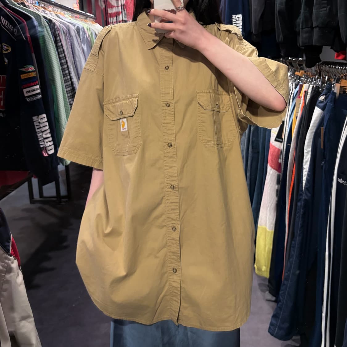 [IM] Carhartt 칼하트 반팔 셔츠 베이지 상품이미지3