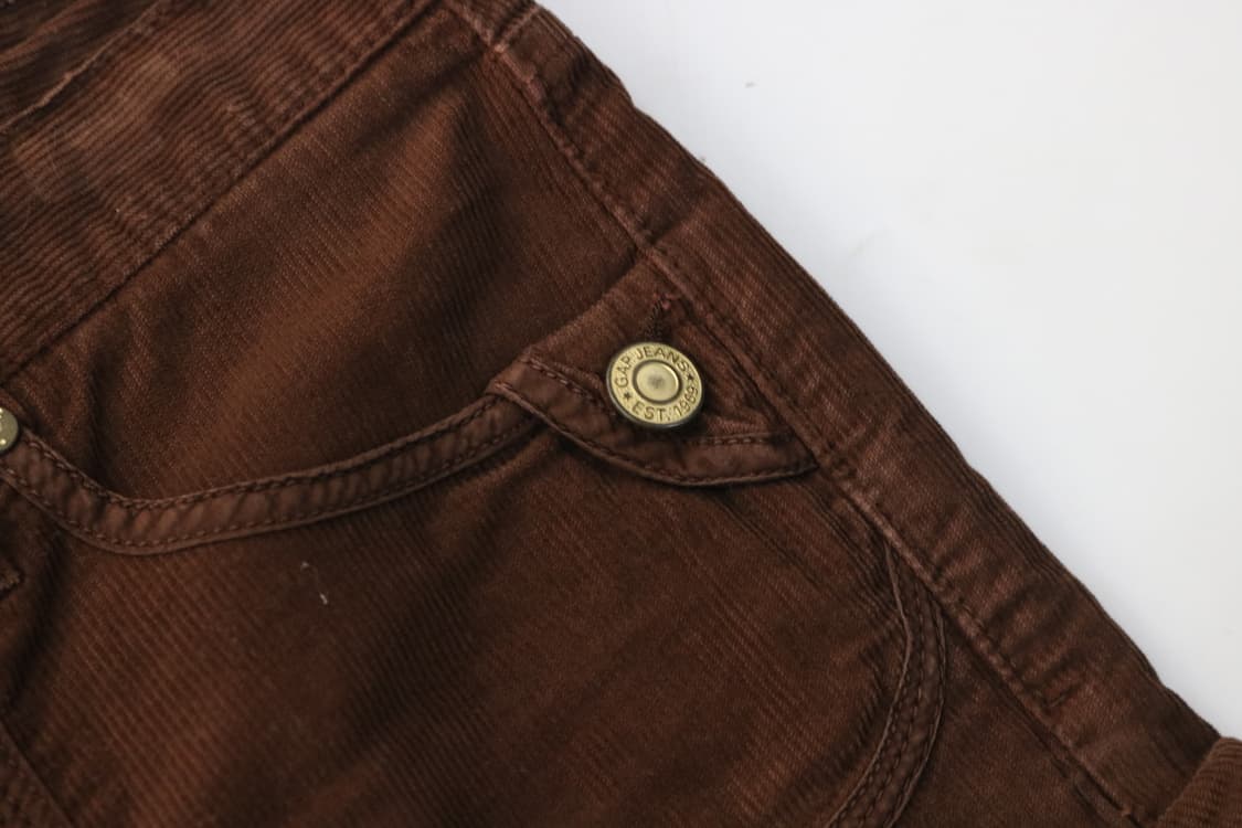 GAP 갭 빈티지 다크 브라운 코듀로이 데미 부츠컷 팬츠 (4) 상품이미지5