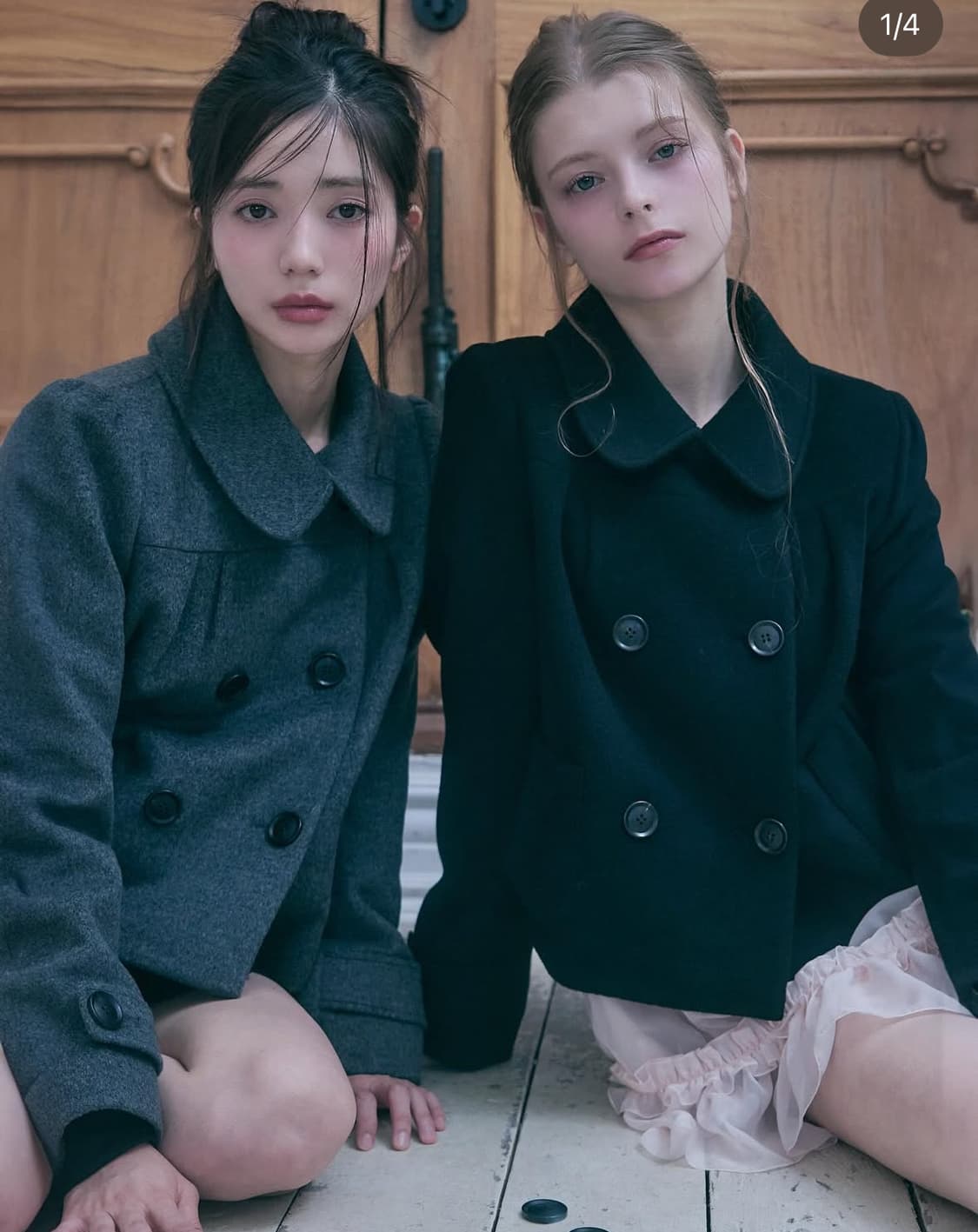 레이즈미야 캐시미어 로제 더블 코트 상품이미지2