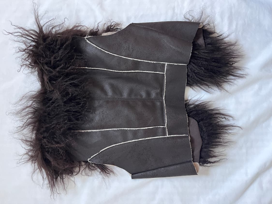 brown furry vest 상품이미지9