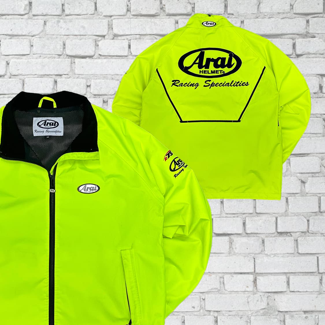 아라이 구형 형광 바람막이 점퍼 M 상품이미지1