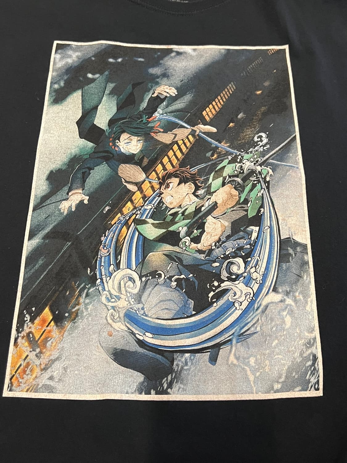 [2XL] 귀멸의칼날 무한열차 반팔 티셔츠 탄지로 그래픽 상품이미지8