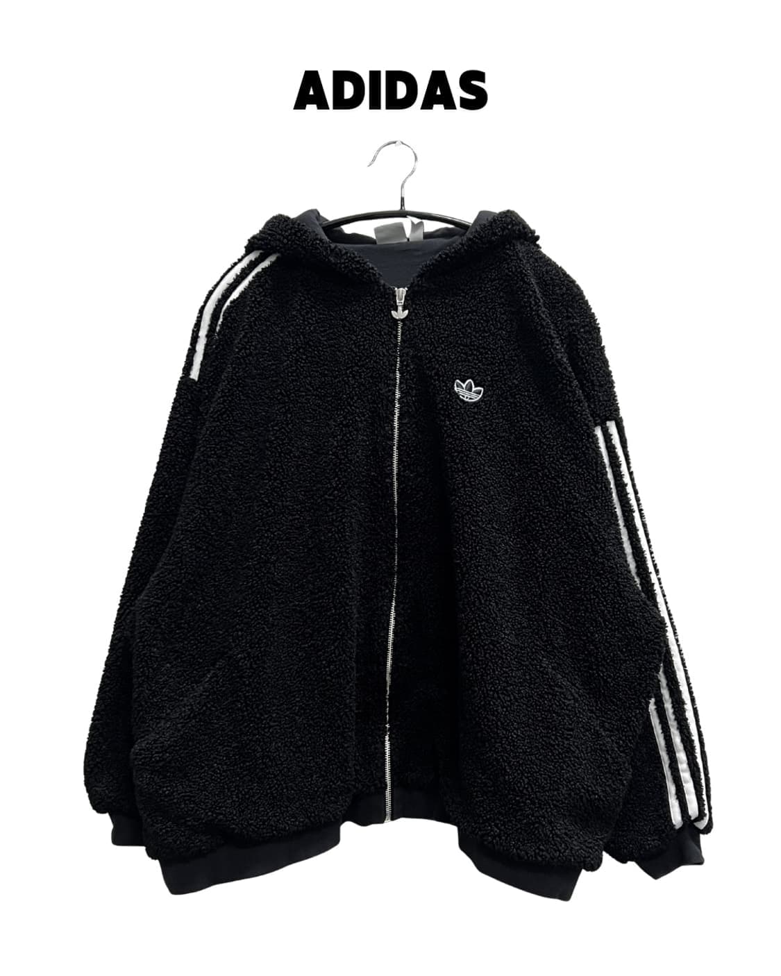 (L) 아디다스 파이어버드 뽀글이 플리스 자켓 블랙 상품이미지1