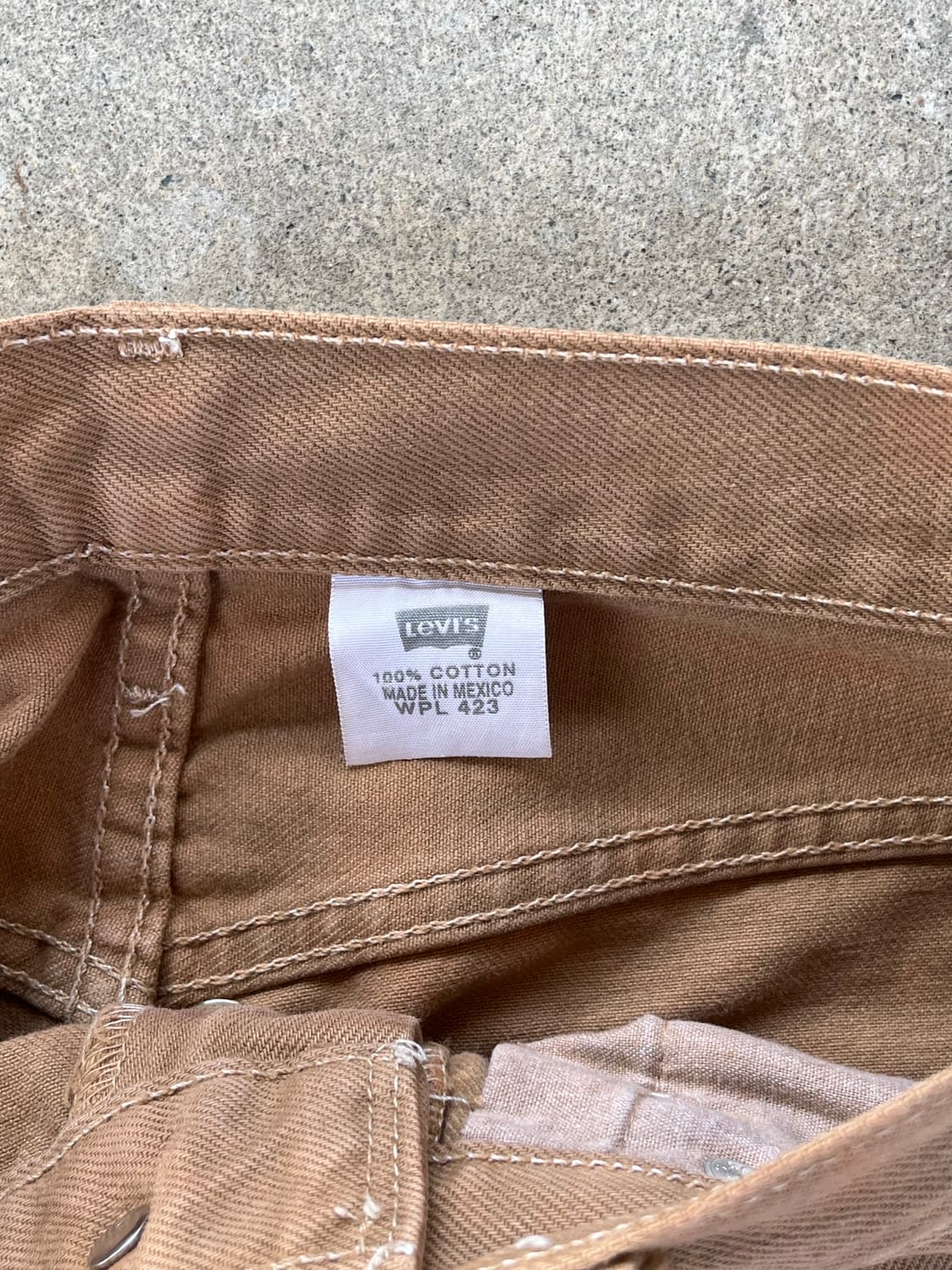 빈티지 리바이스 501 데님 팬츠 브라운 상품이미지8