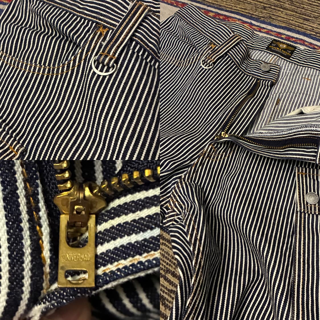 (31~32)코지마진즈 13oz 히코리 스트라이프 카고 데님팬츠 상품이미지4