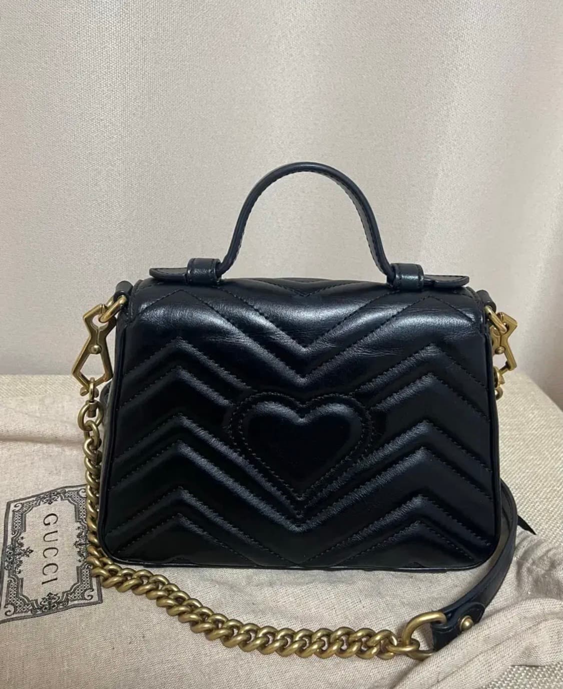 구찌 GG 마몬트 미니 탑 핸들백 상품이미지2