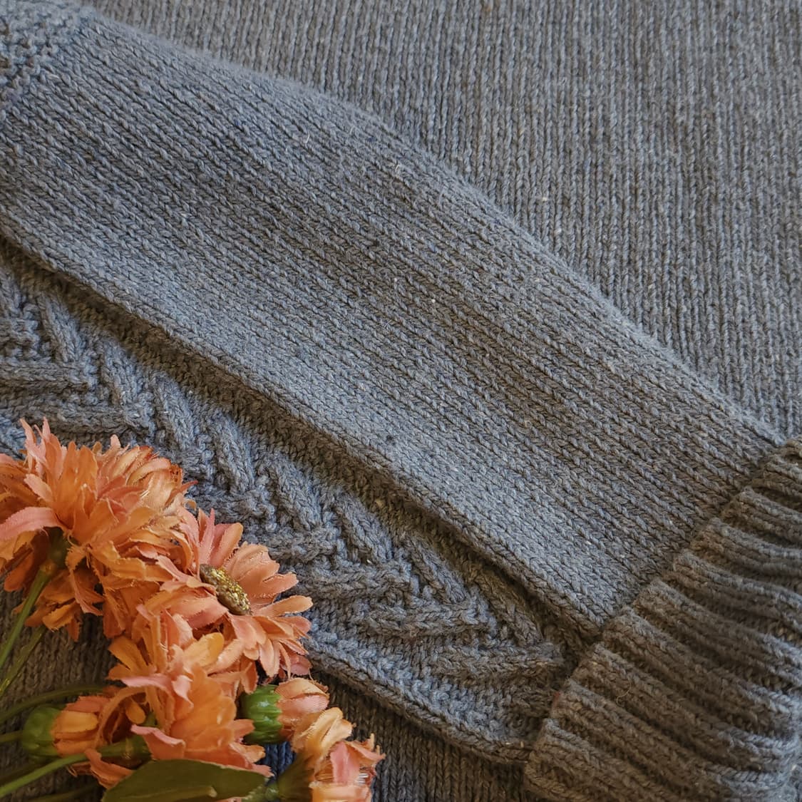 폴로 피셔맨 니트 데미지 디테일 패치워킹 인디고 블루 m 상품이미지10