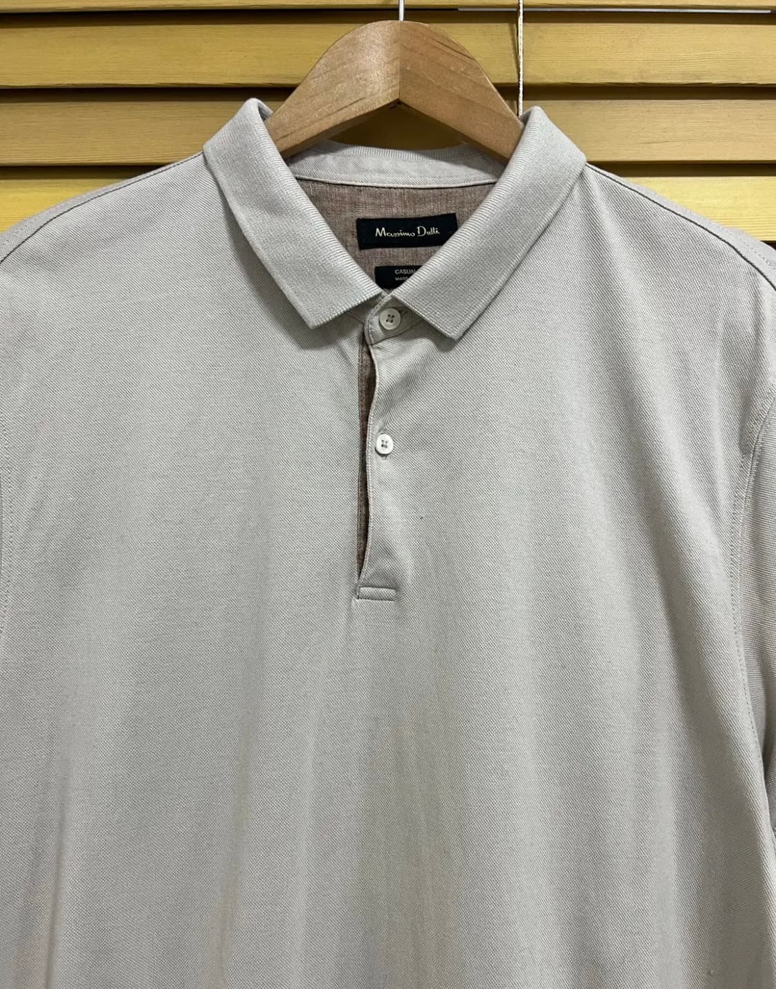 마시모뚜띠 남성 베이지브라운 PK카라반팔티셔츠 상품이미지1