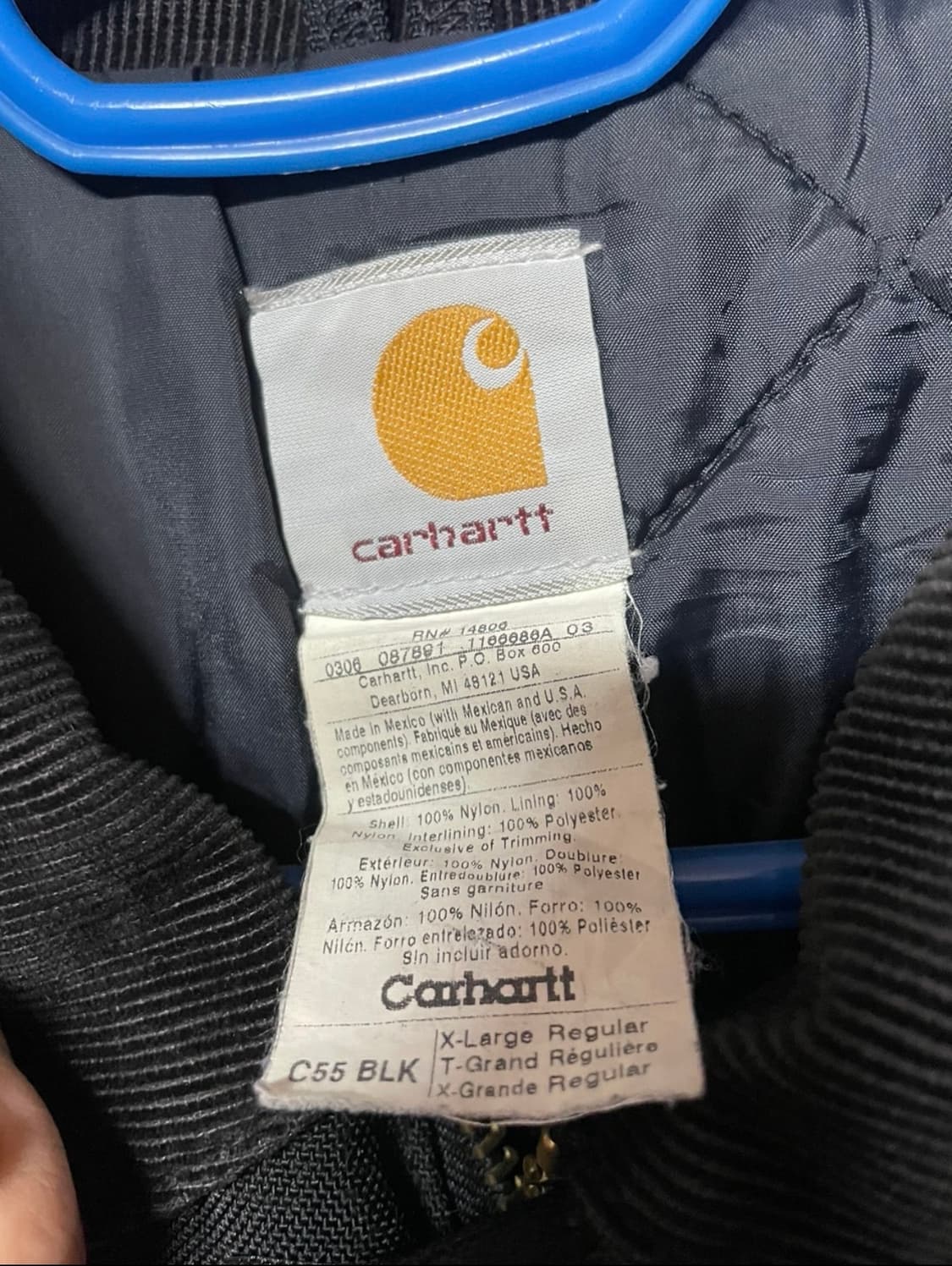 칼하트 워크자켓 빈티지 블랙 상품이미지3