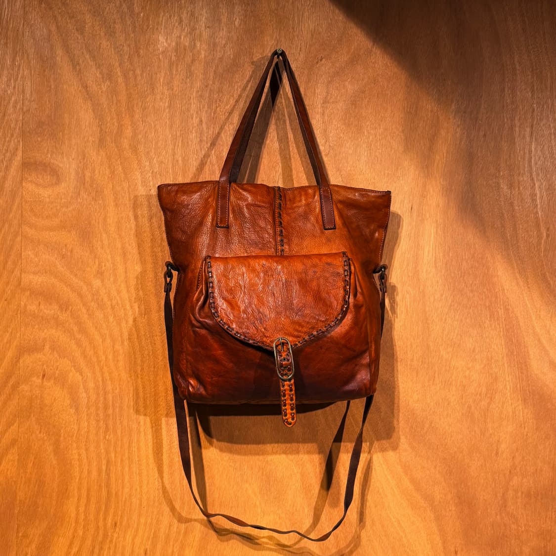 캄포마찌 이태리 베지터블 카우레더 토트백 숄더백 상품이미지1