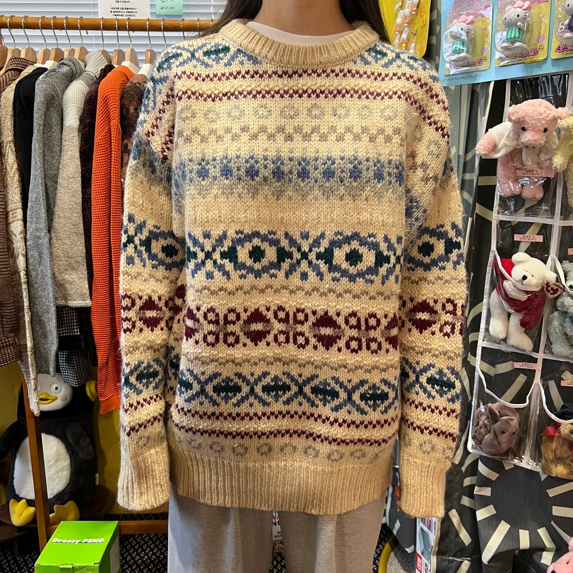 [Japanese Vintage] 패턴 루즈핏 니트 상품이미지3