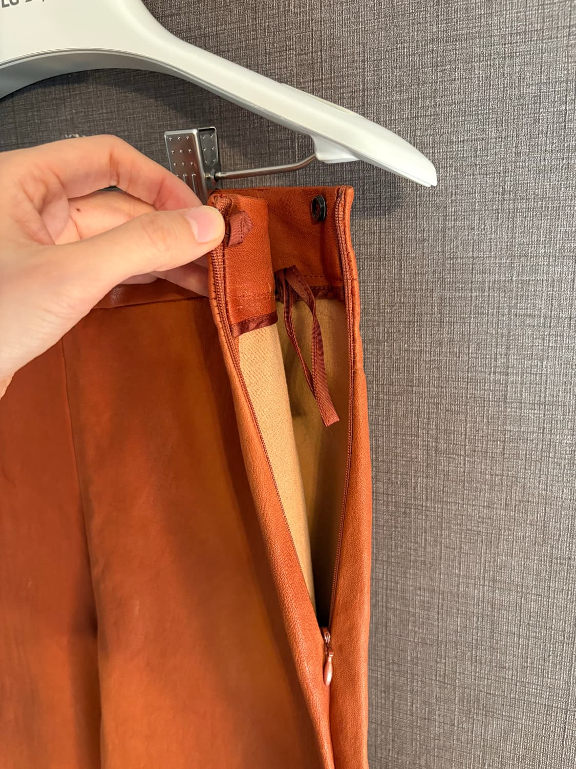 마르지엘라 레더 팬츠 오렌지 브라운 40 상품이미지7