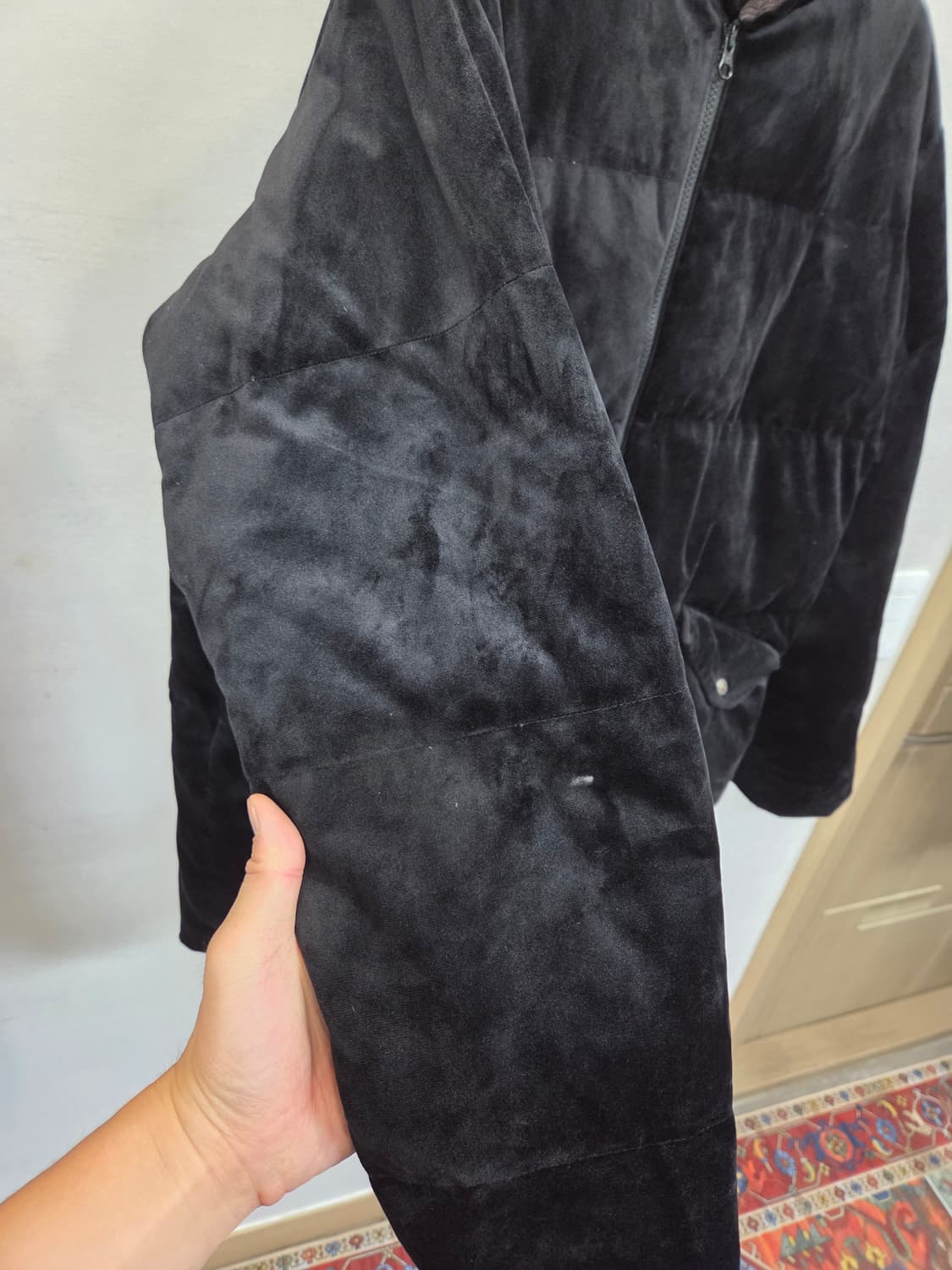 프리즘웍스 구스다운 벨벳 패딩 L 상품이미지7