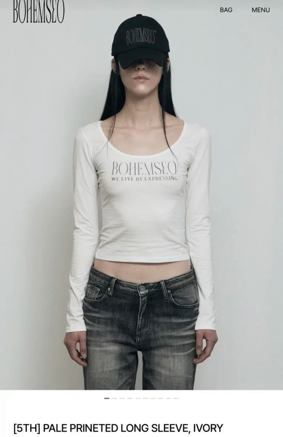 보헤미안서울 새상품 PALE PRINETED LONG SLEEVE, iv 상품이미지1