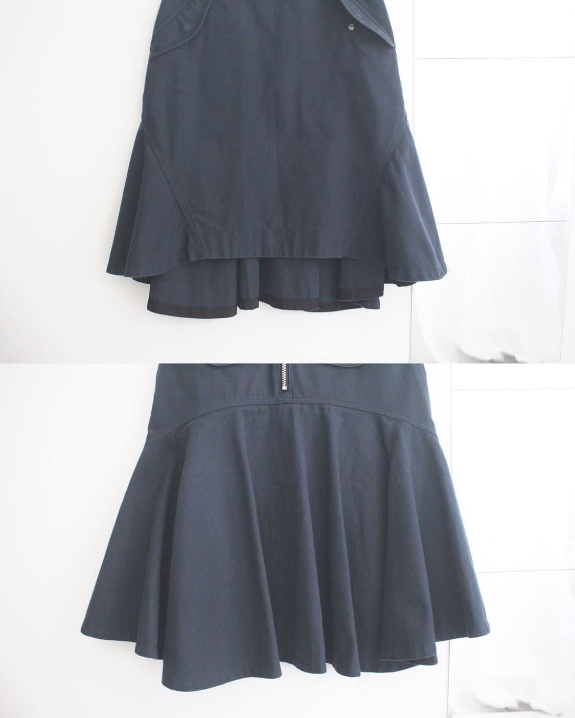 cotton zip flare skirt 상품이미지4