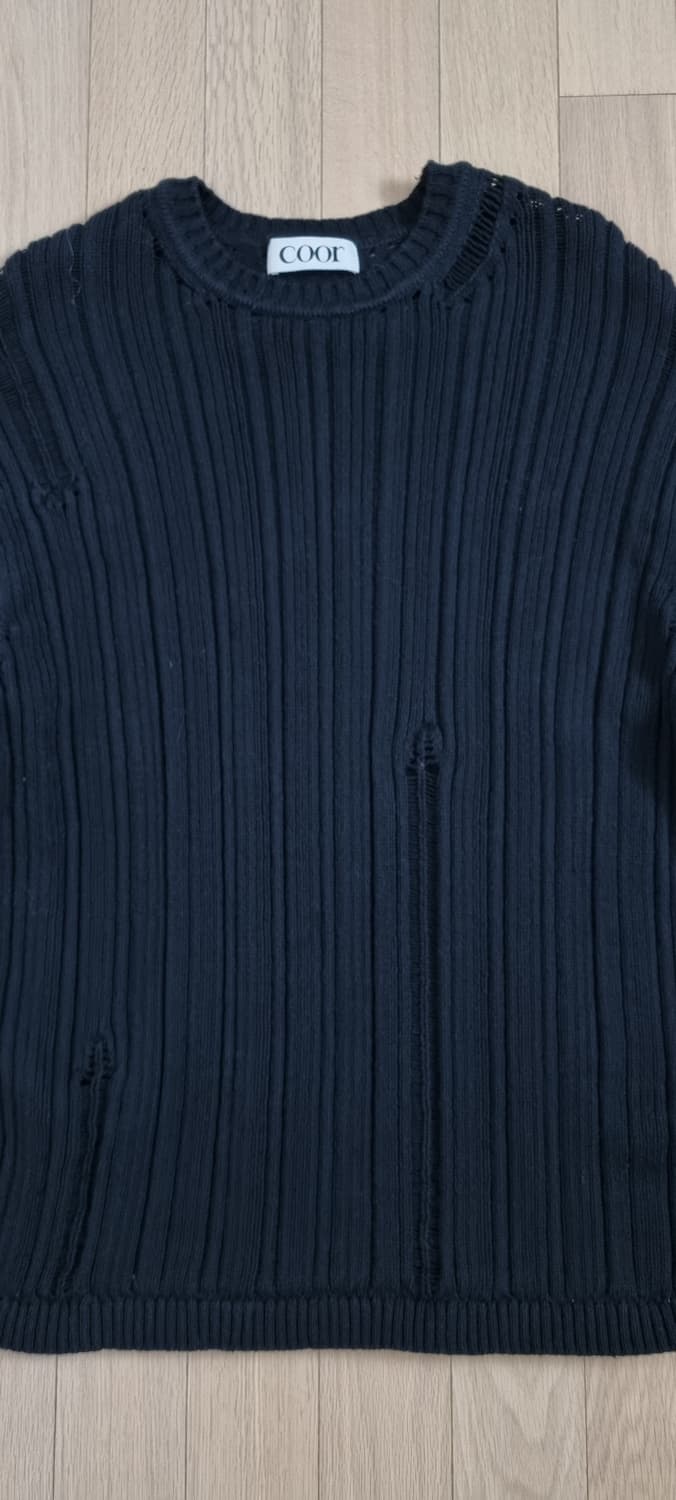 쿠어 데미지 씬 크루넥 니트 M _ 남성 상품이미지3