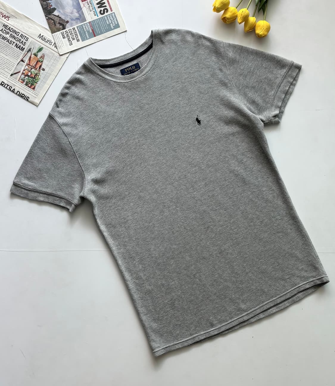 Polo 폴로랄프로렌 와플 그레이 반팔티 상품이미지1