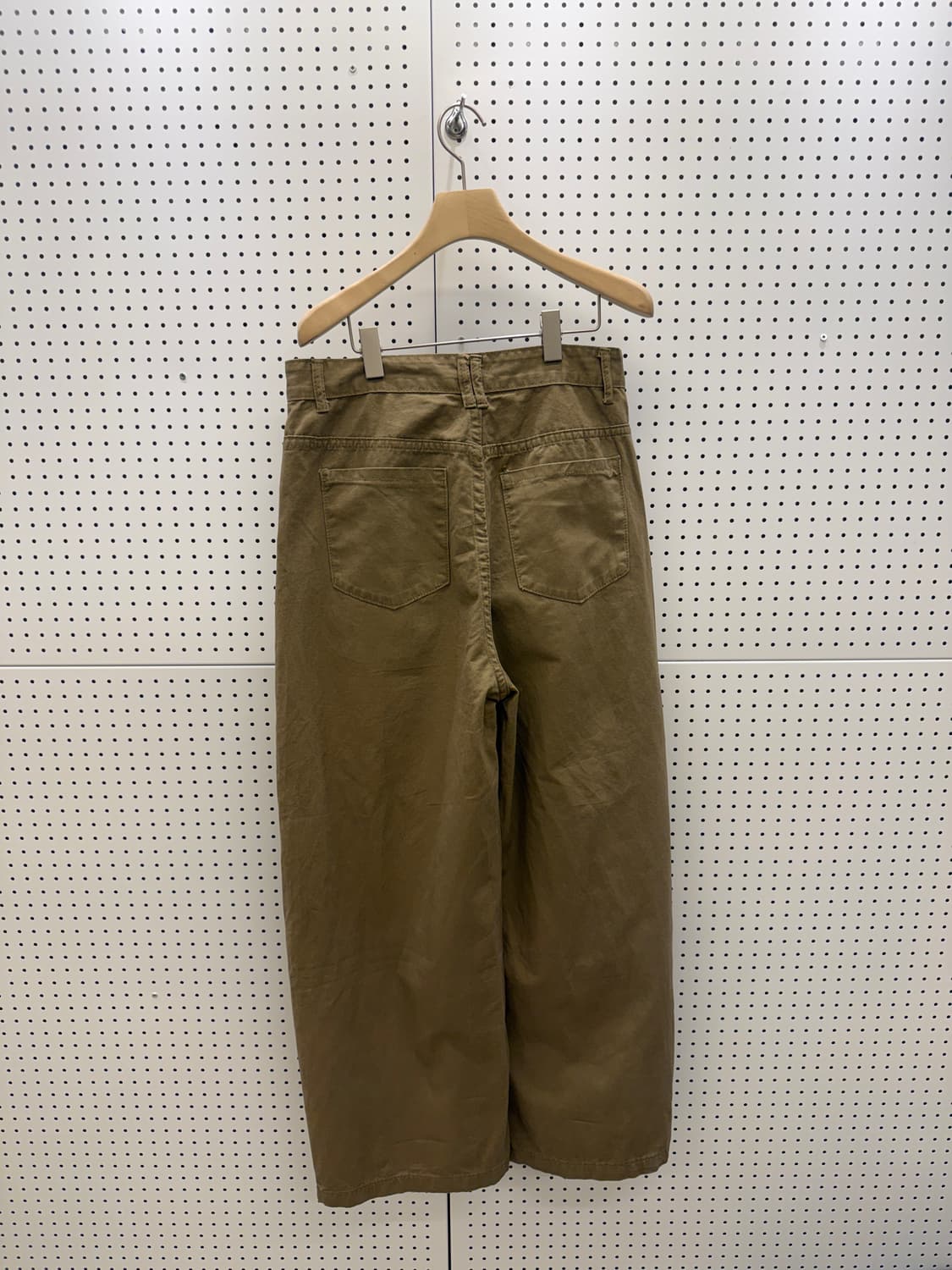 빈티지 브라운 레터링 와이드 코튼 팬츠 U887 상품이미지4