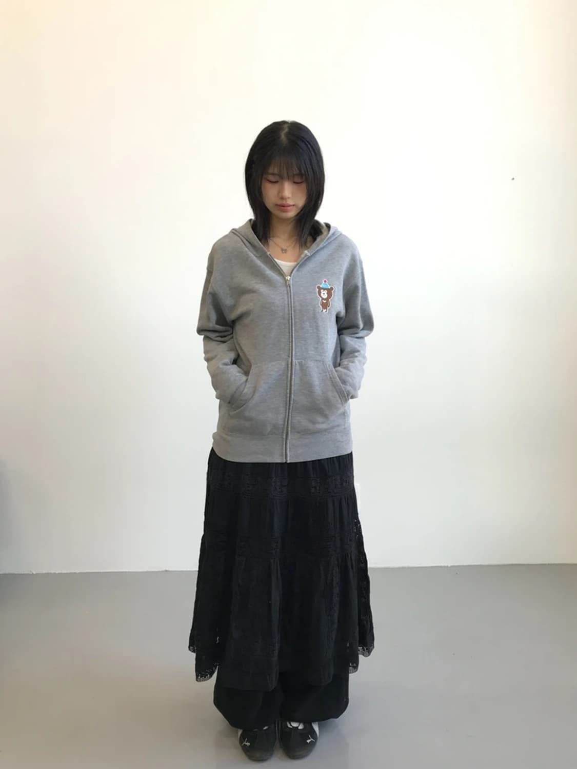 BEAMS Bear Patch Zip Hoodie 상품이미지1