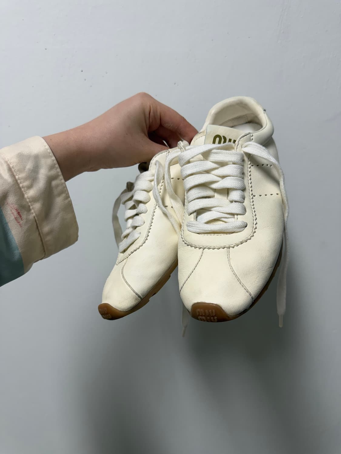 [정품] 미우미우 풀룸 아파 레더 스니커즈 230-235 상품이미지8