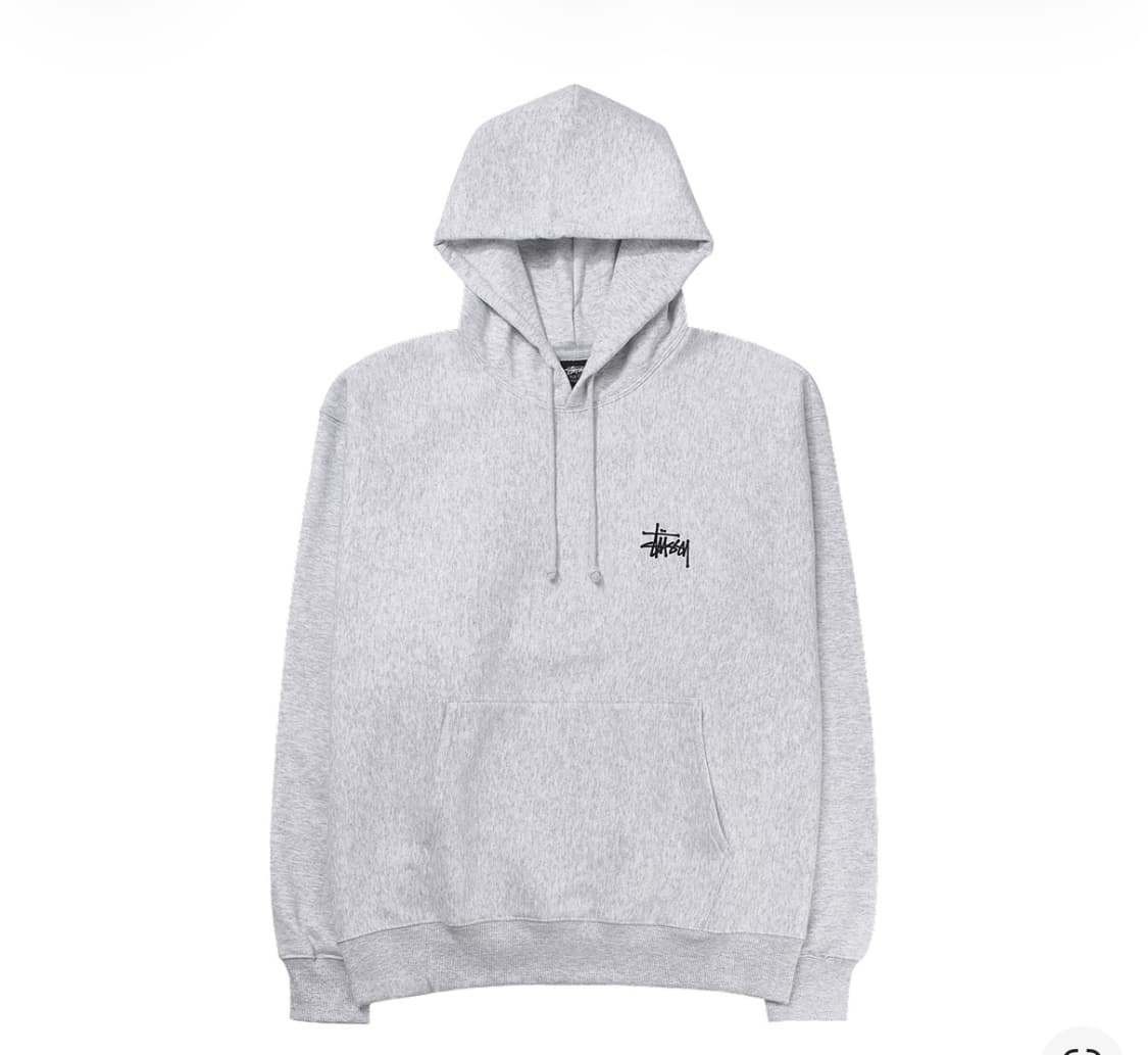 스투시 베이직 후드티 애쉬헤더 상품이미지1