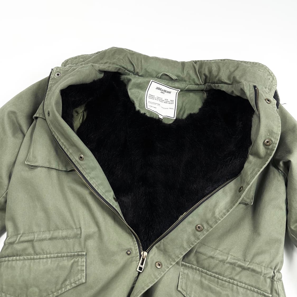 쟈딕앤볼테르 카키 우먼 백로고 야상자켓 (XS 여성추천) 상품이미지6