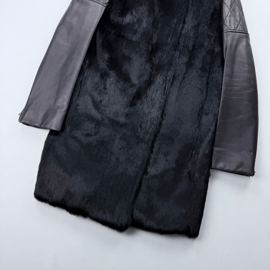 epitaph 래빗퍼&카멜 가죽 롱 무스탕 상품이미지3