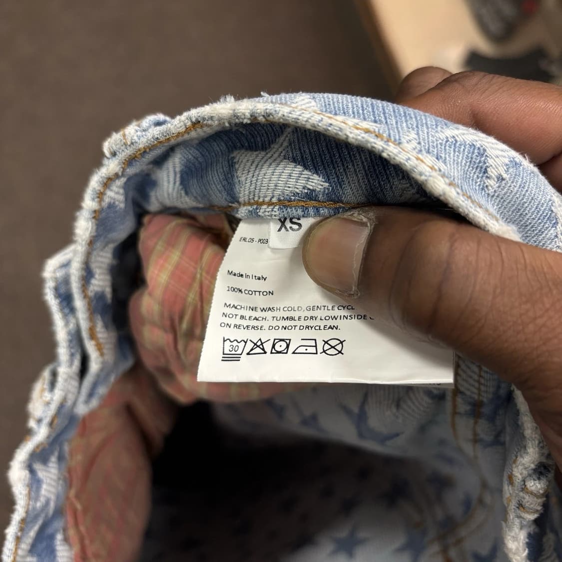 ERL 이알엘 스타 자카드 데님 팬츠 라이트 블루 상품이미지2