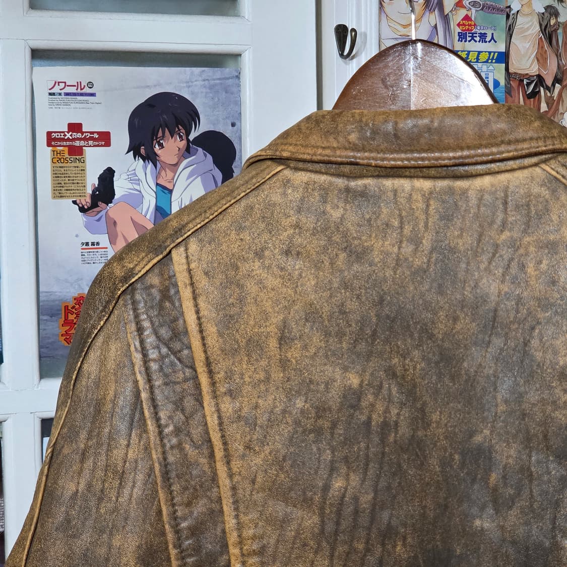 빈티지 돈피 카멜 브라운 가죽 봄버 상품이미지6