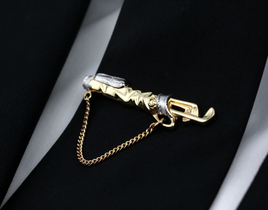 디올 A+등급 5.5cm 한정판 골프 가방 모티브 명품 넥타이핀 빈티지 상품이미지6