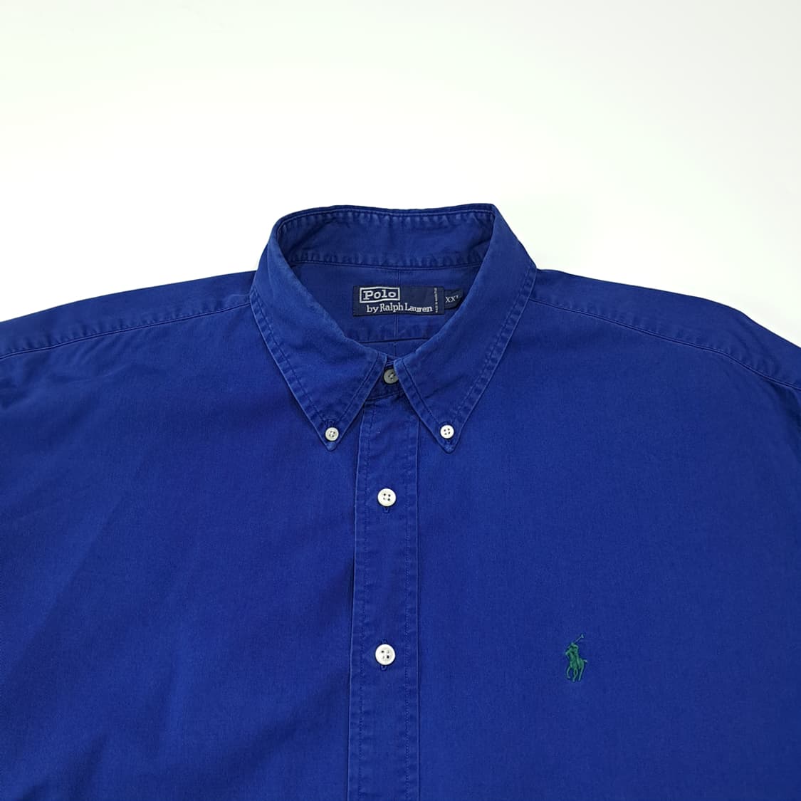 CL710 2XL 폴로 90s 코튼 버튼다운 로열블루 셔츠 남방 상품이미지2