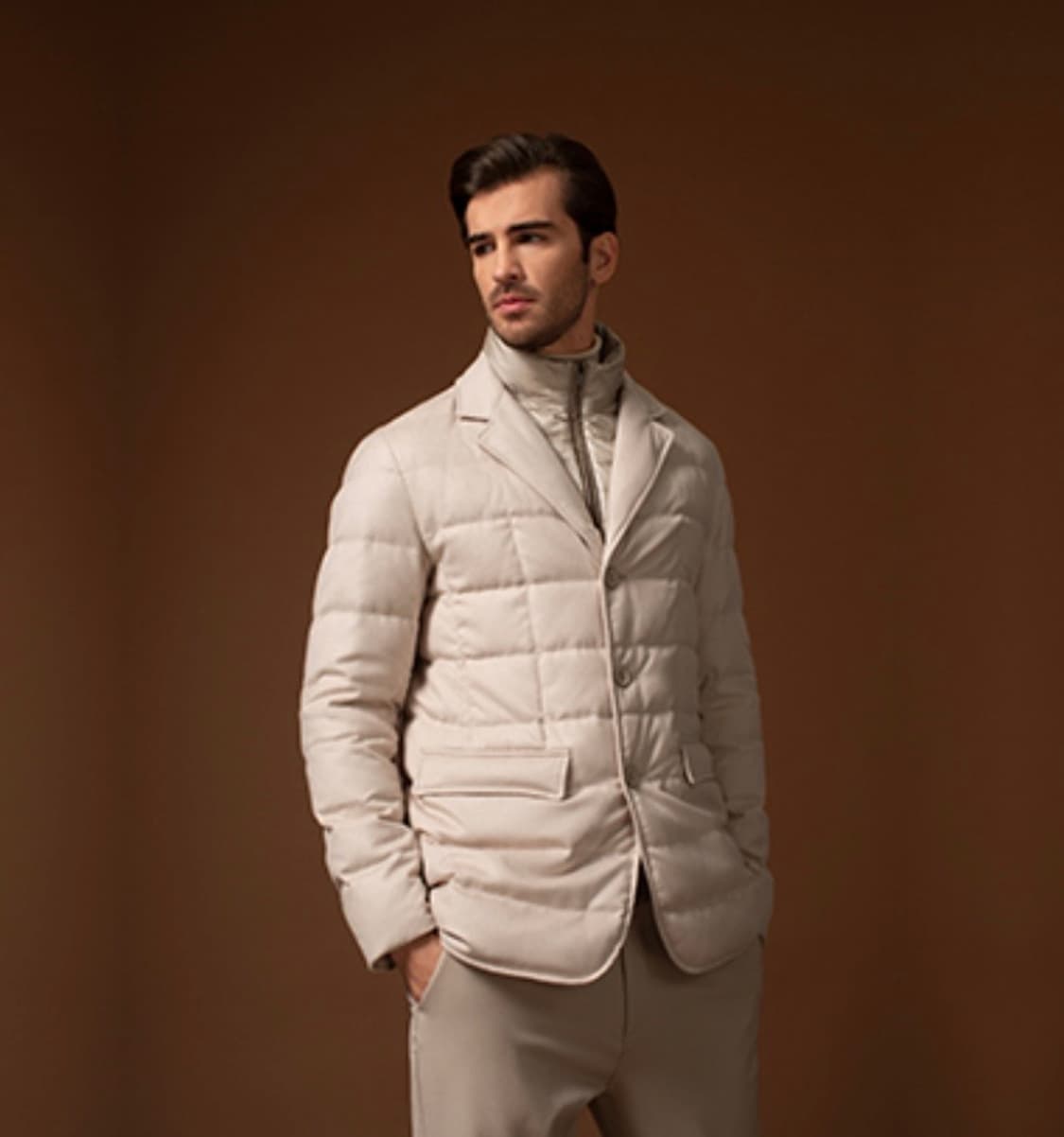 (52) Herno 에르노 리조트라인 집업 패딩 자켓 라이트베이지 상품이미지7