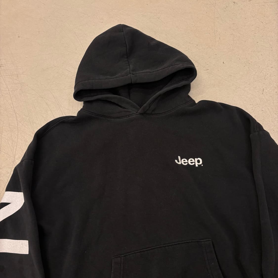 지프 백스펠아웃 블랙 후드티 상품이미지2