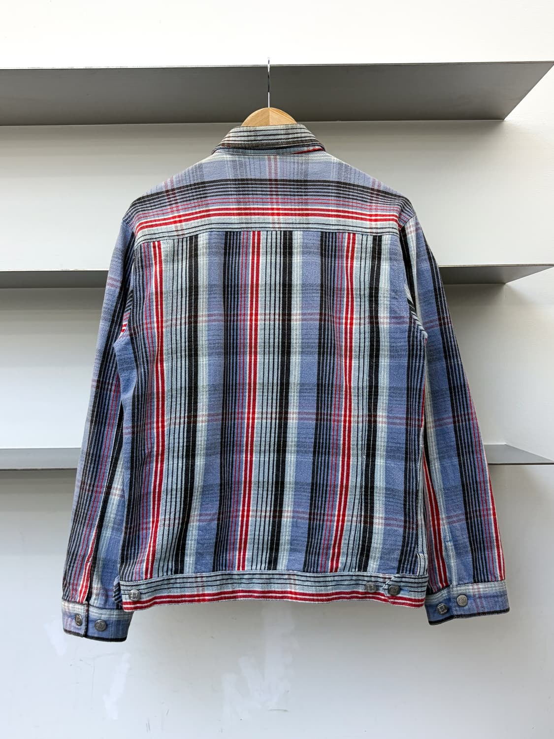 빅빌 투포켓 체크드 트러커 자켓 상품이미지3