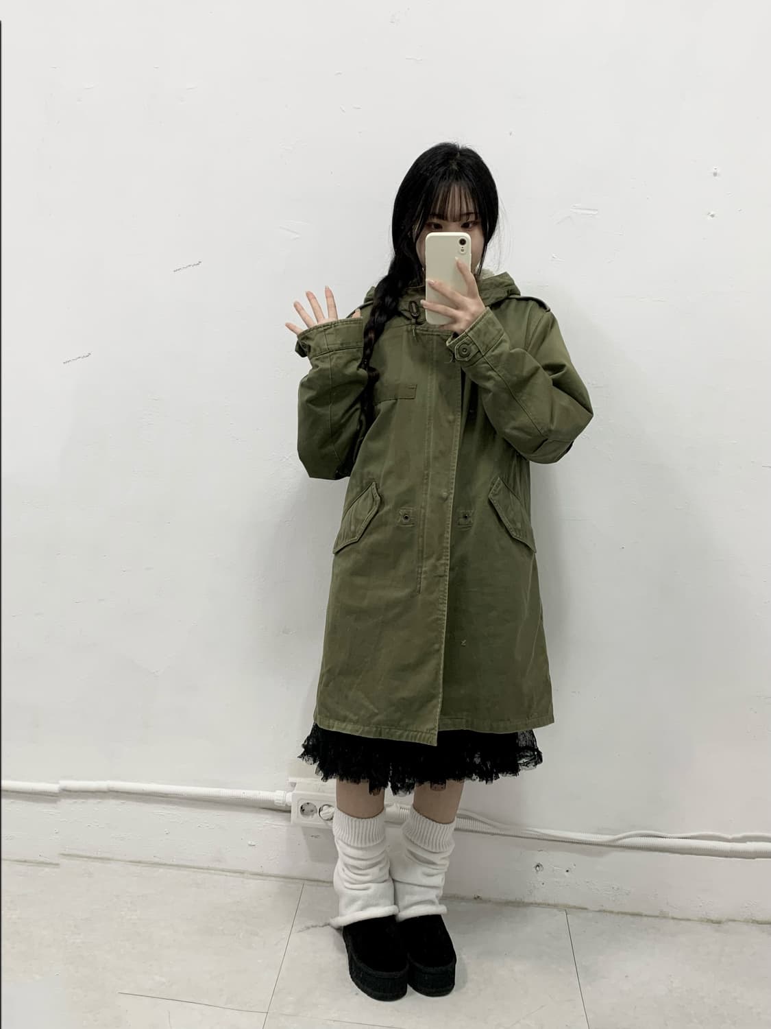 y2k 롱 야상 자켓 상품이미지2