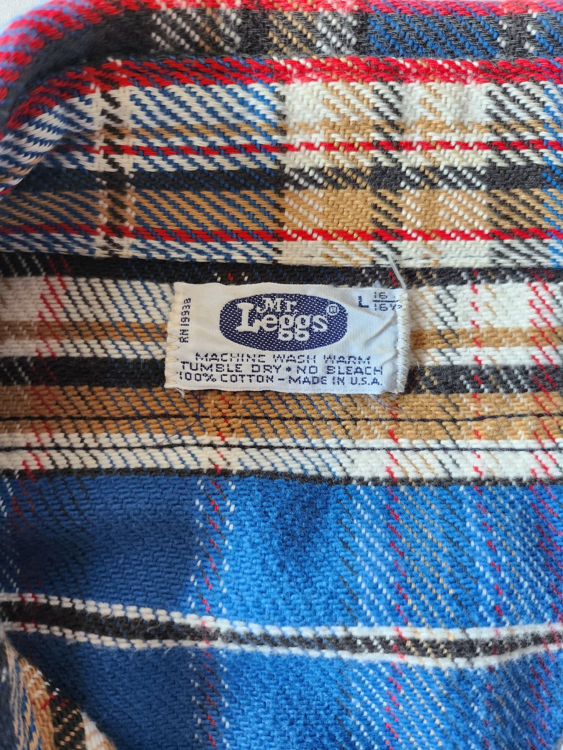 70s MR leggs flannel shirt 상품이미지5
