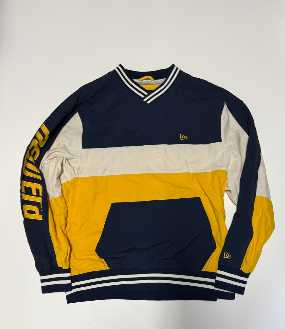 희귀!! 뉴에라 컬러블록 나일론 풀오버 웜업 아노락 L 상품이미지1