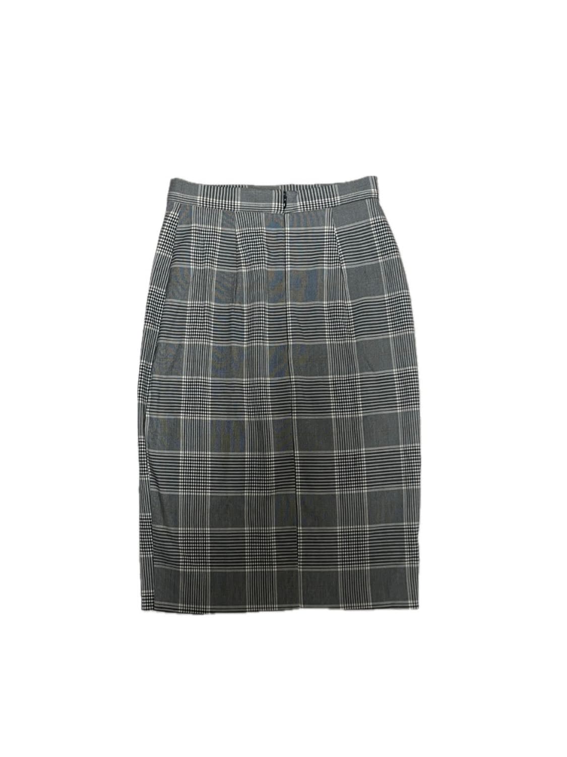 회색 체크 롱스커트 상품이미지2