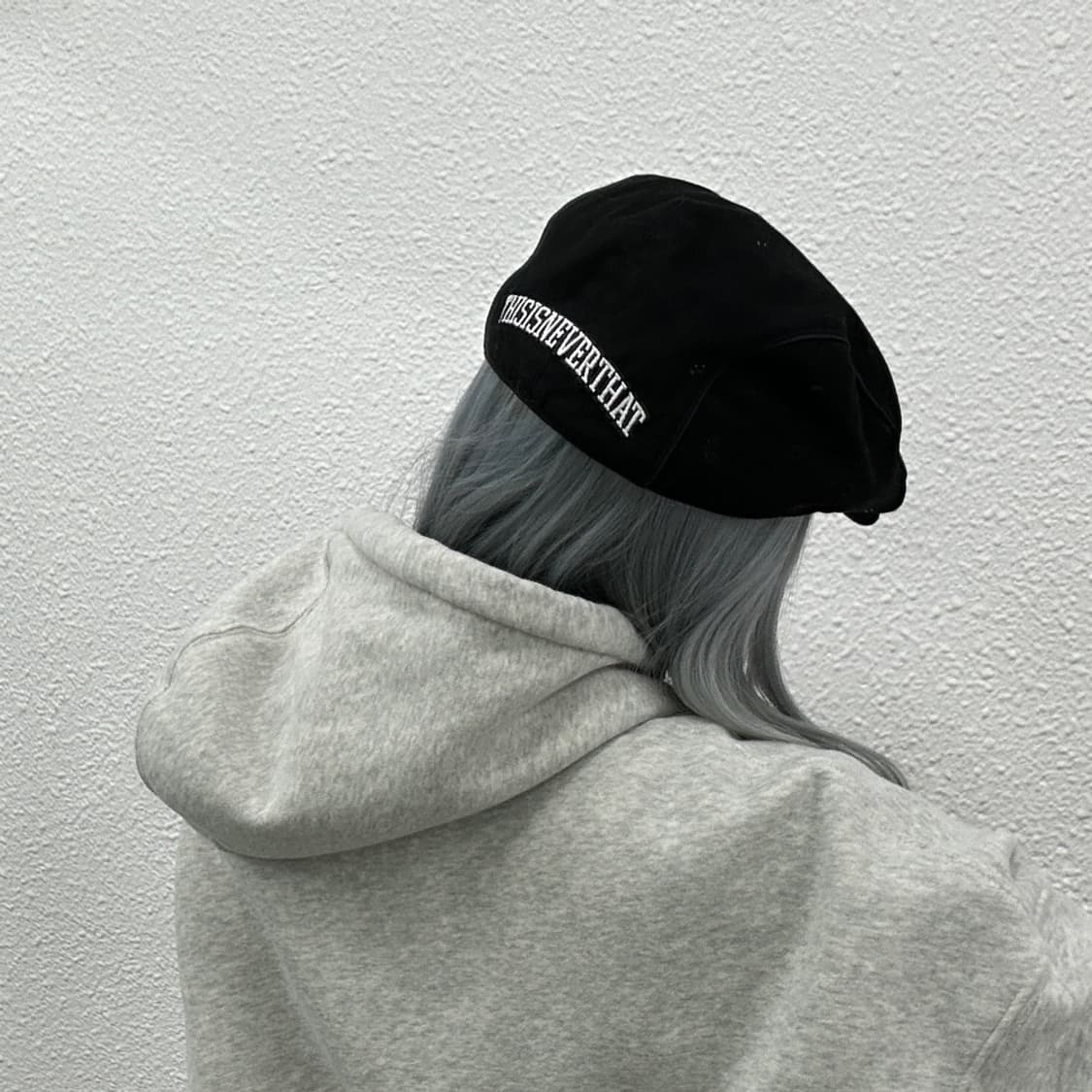 디스이즈네버댓 자수로고 블랙 헌팅캡 상품이미지3