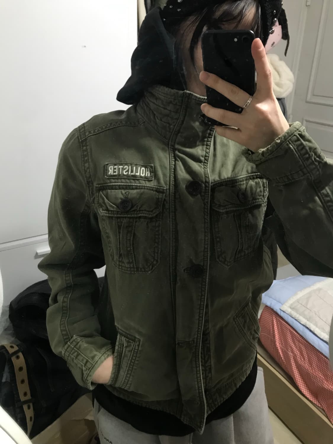 더블포켓 홀리스터 하이넥 자켓 상품이미지5