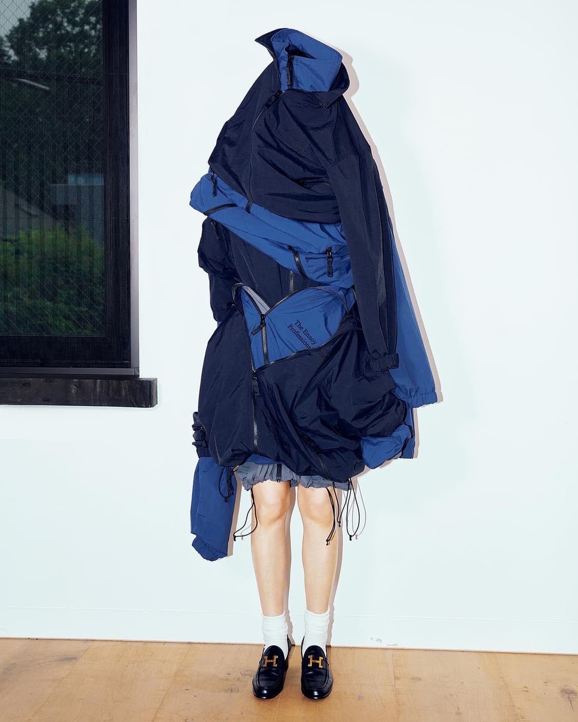 엔노이 ENNOY 2021 샤카샤카 나일론 자켓 블루 XXL 상품이미지6