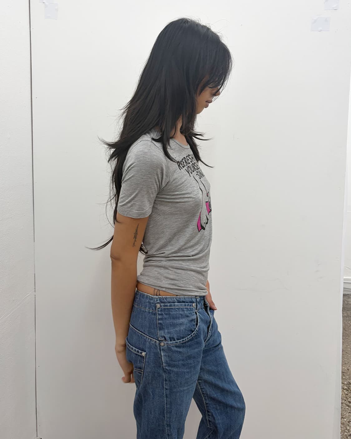 디스퀘어드 그래픽 티셔츠_그레이 상품이미지3