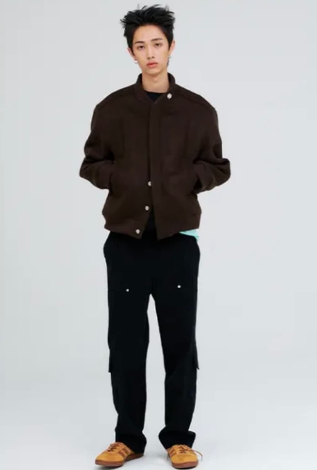 애니타임로릭 봄버 블루종 자켓 브라운 L 상품이미지2